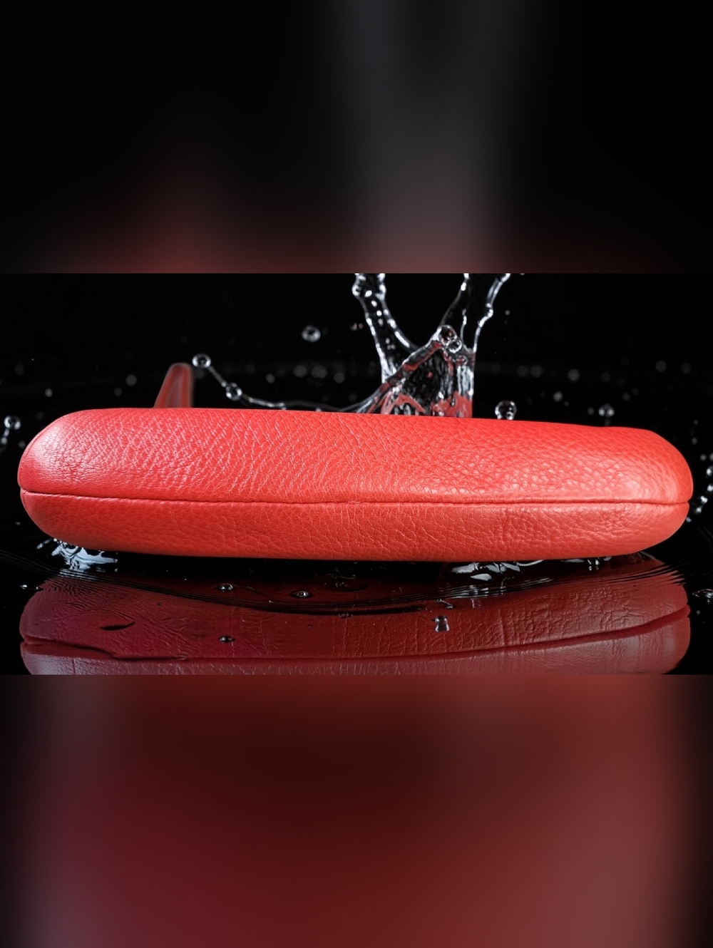 Coach Park Leather Medium Turnlock Wristlet, Style#F49472 Turnlock In Vermillion - Picture 9 of 14